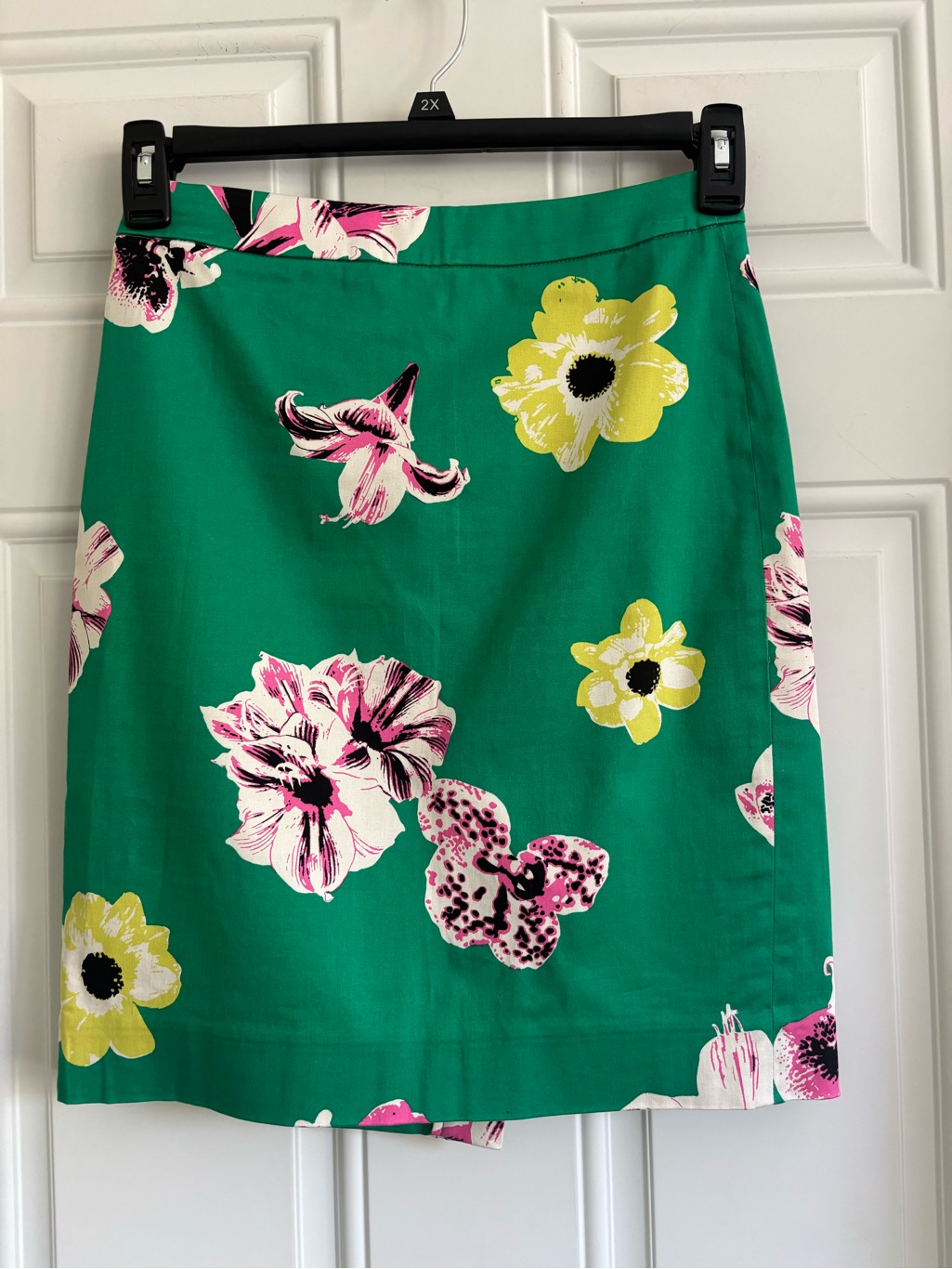 J. Crew Green Floral Pencil Skirt, Size 00